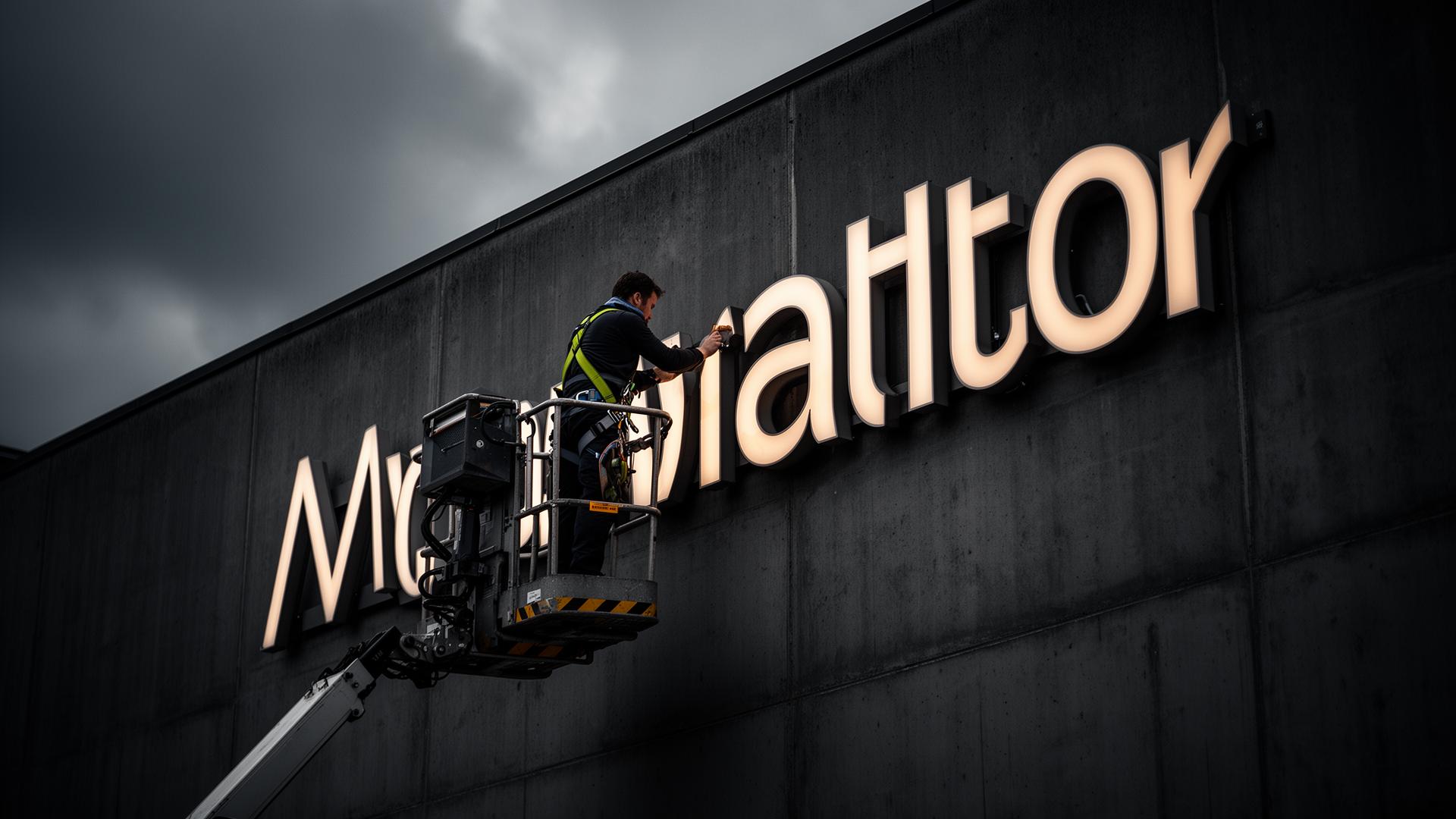 Skyltinstallation och produktion